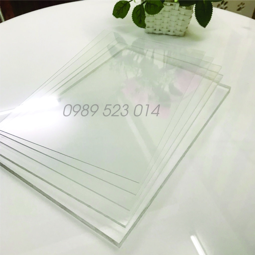 Tấm Nhựa Mica DAG 2.6mm Trong Suốt Khổ A4, A5 Và Cắt Theo Yêu Cầu
