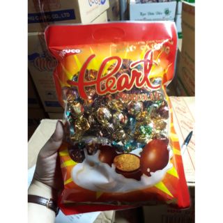 Socola heart xoắn nhân bỏng Phú Cường túi 400g