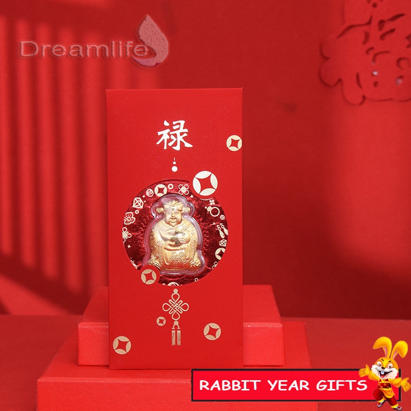 Bao Lì Xì Năm Mới 2023 CNY God of Giàu Sang Màu Đỏ