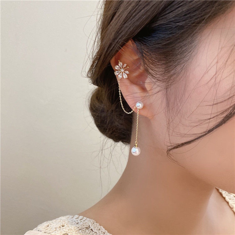 Khuyên tai bạc 925 hình hoa cúc nhỏ dễ thương xinh xắn sáng tạo cho nữ