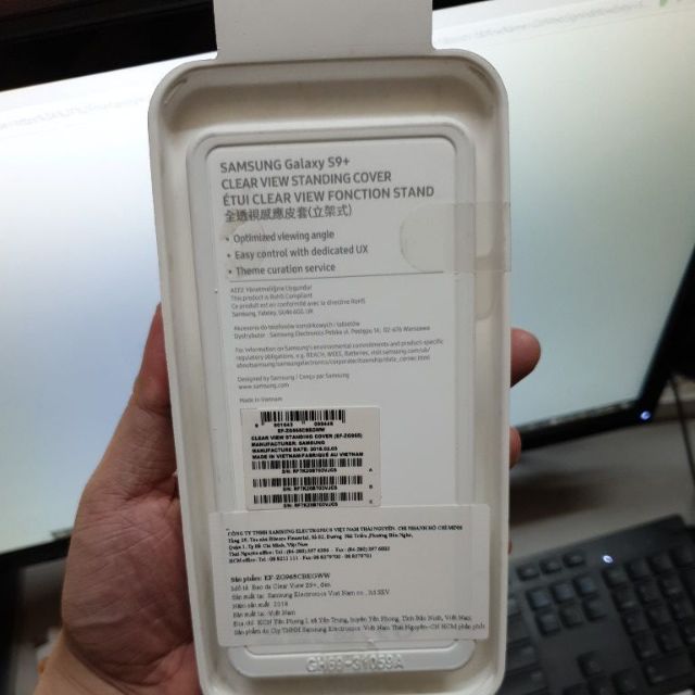 Samsung clear view standing cover for S9+ màu Đen 98%