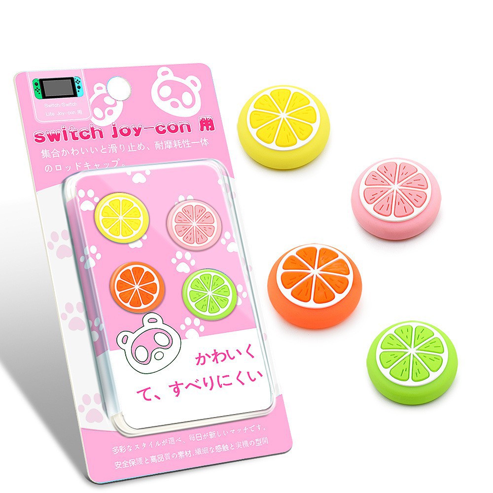 Lammcou Silicon Soft Fruit Shape Gaming Control Button Protector Cover compatible with Nintendo Switch / Lite