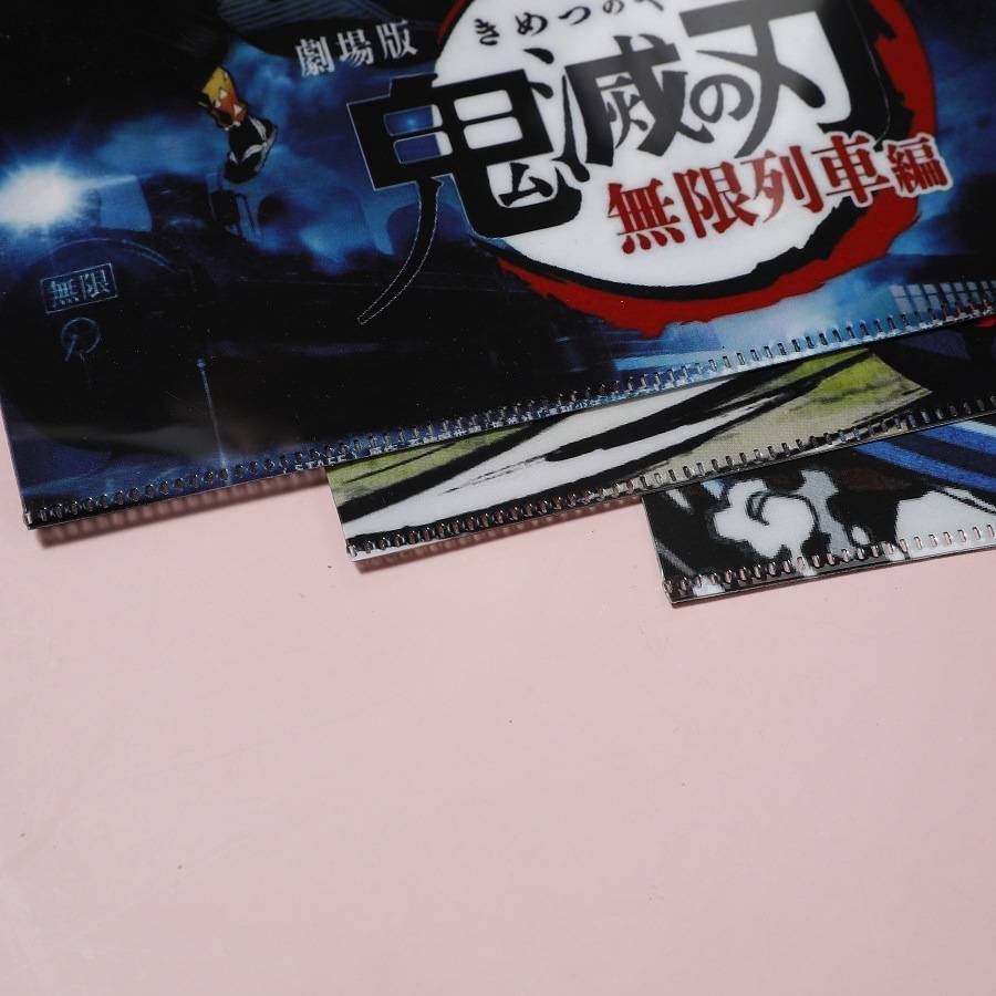 Bìa lá A4/ F4 Plus Anime Demon Slayer Kimetsu no Yaiba Kamado Tanjirou Nezuko A4 Filing Production Folder Multi-Function Into Mezzanine File A4 Document File Folder School Office Kids stationery gifts