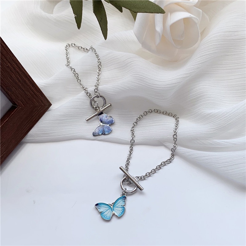 Vòng tay trang trí mặt hình bướm phong cách Hàn Quốc xinh xắn