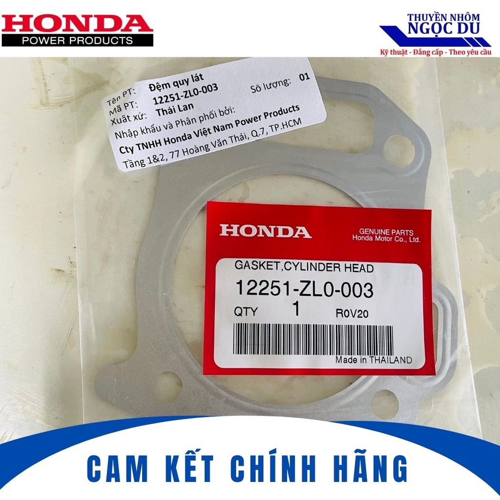 Đệm Quy Lát HONDA GX200, Dùng Cho Động Cơ HONDA GX200, 12251-ZL0-003, Chạy Thuyền, Chạy Xuồng