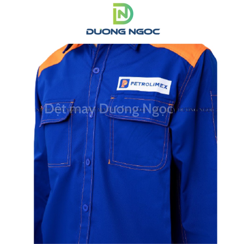 Quần Áo Petrolimex Đồng Phục Ngành Bảo Hộ Lao Động Tiêu Chuẩn Có Size Lớn Vải Kaki 65/35 Thoáng Mát