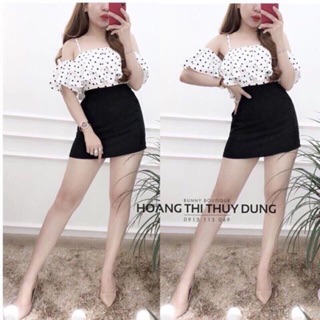 Sét áo bi phối chân váy quần. Khách có thể tách ra mặc cực dễ và tiện . Chân váy vải thun umi dày có quần bên trong ...