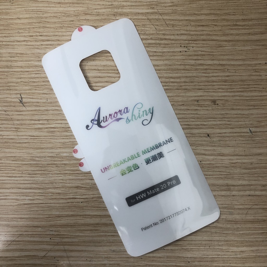 Miếng Dán PPF Mặt Sau Chống Vân Tay Cho Huawei Mate 20 Pro, Dán Mặt Lưng Huawei