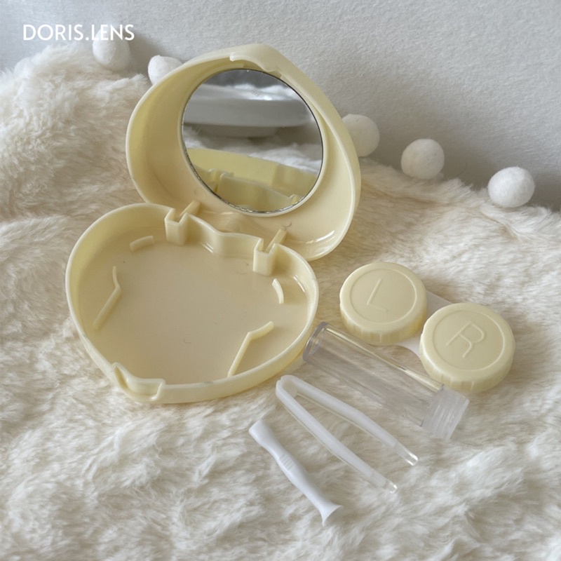Khay Gương Đựng Lens Và Bộ Dụng Cụ Đeo Kính Áp Tròng DORIS.LENS - Trái Tim