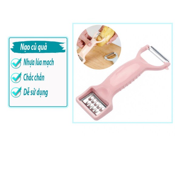 [HCM] Nạo Rau Củ, Lúa Mạch Loại Xịn, 2 Đầu Thông Minh, Tiện Lợi, An Toàn, 18*7.5 cm