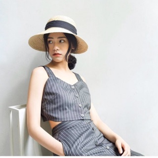 Mũ cói rafia bán nguyệt