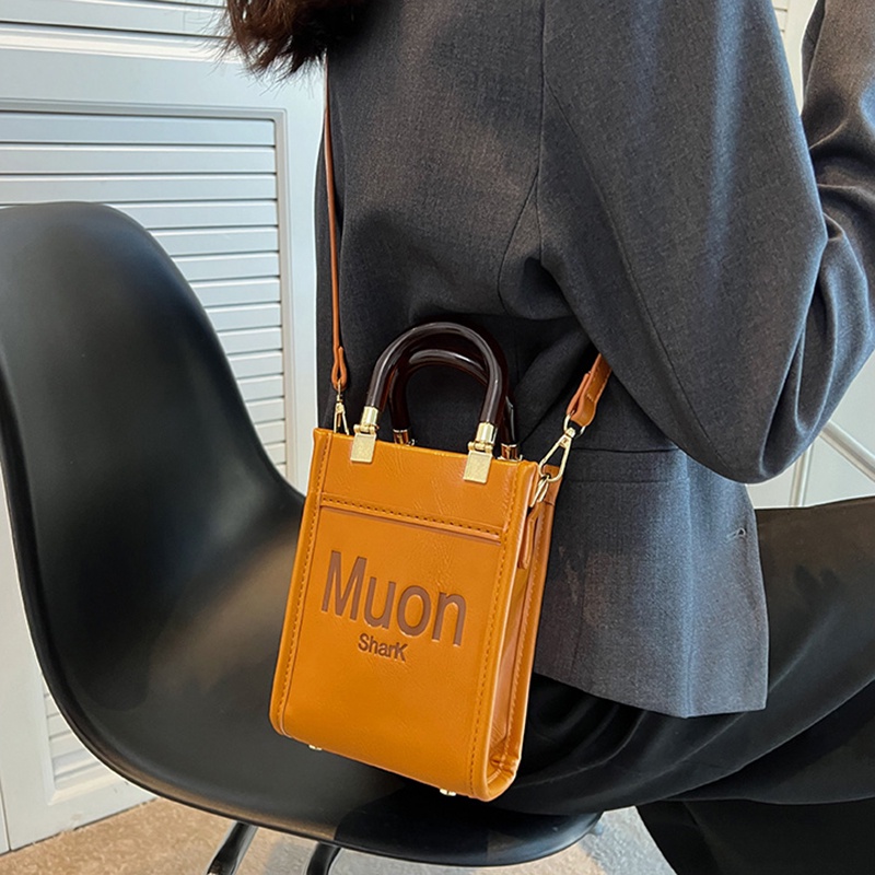 IELGY Túi Đeo Vai mini Đựng Điện Thoại In Chữ Phong Cách Hàn Quốc Cho Nữ