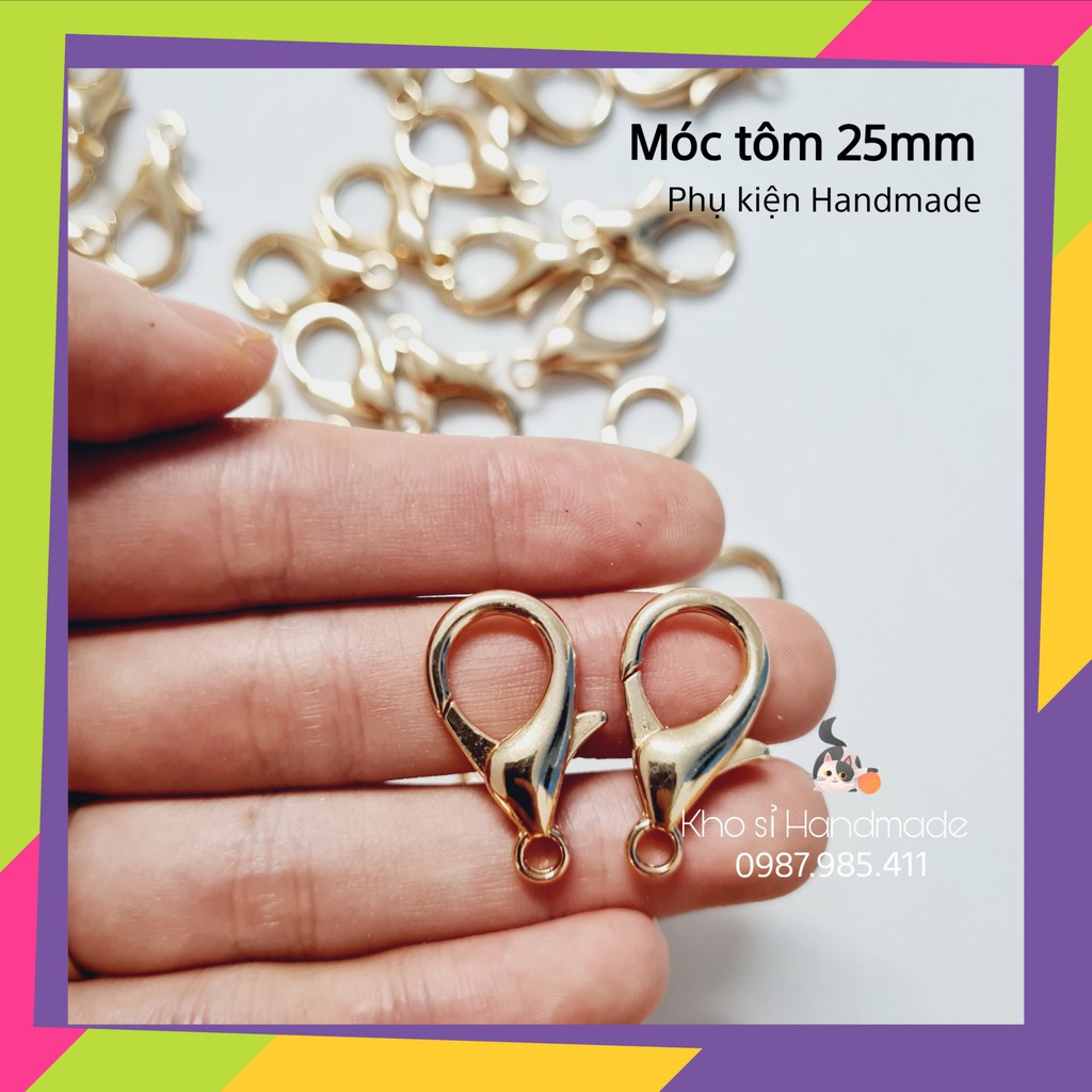 Móc tôm hợp kim size lớn 25x12mm (gói/ 10 cái)