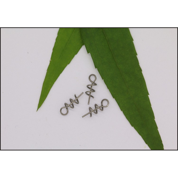 Set 100 móc lò xo bằng thép Carbon mềm dùng để cố định mồi câu cá