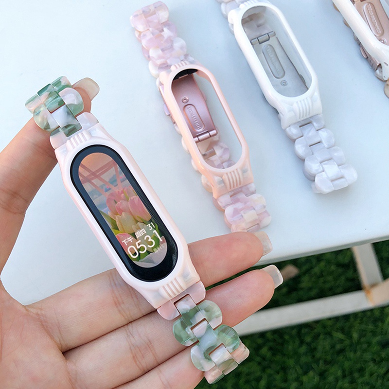 Dây Đeo Đồng Hồ Bằng Nhựa Trong Suốt Cho Mi Band 7 6 Xiaomi Mi Band 5 4 3 NFC
