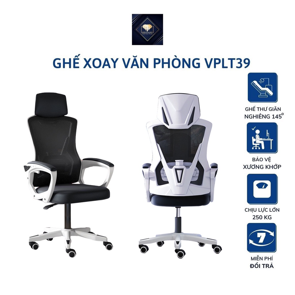 Ghế Gaming,Ghế Xoay Văn Phòng,Ghế Làm Việc Tựa Đầu VPLT-39 Cao Cấp -Hàng Nhập Khẩu (Có Video Sản Phẩm)