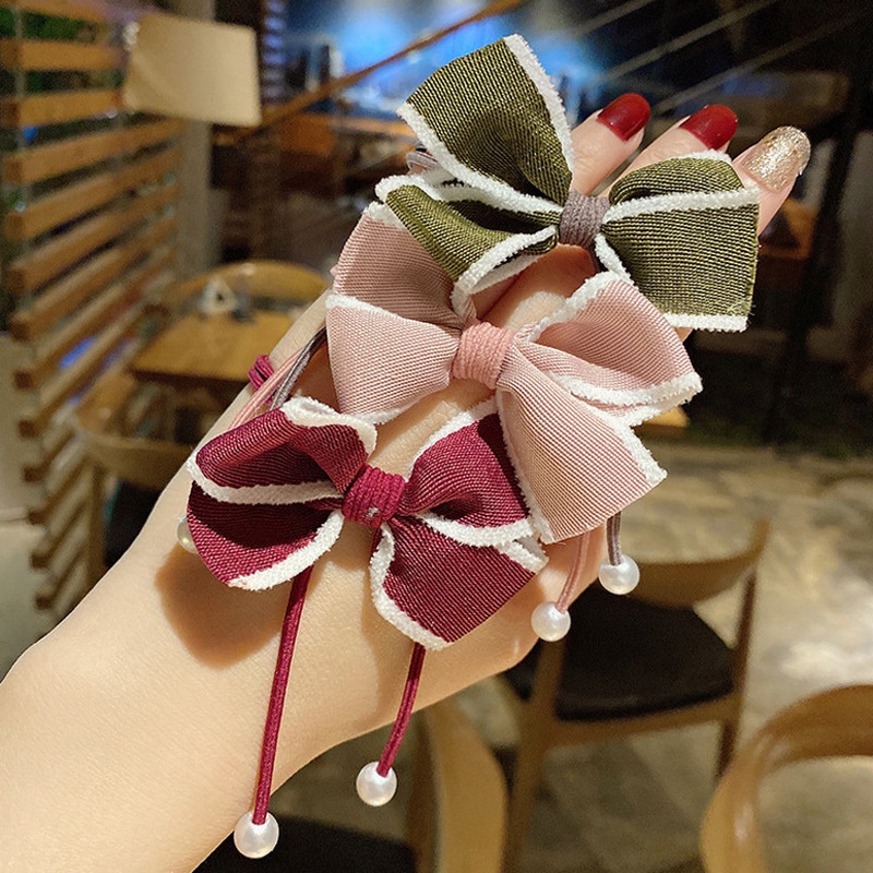 Nơ buộc tóc hàn quốc cute - Dây chun buộc cột tóc hình nơ