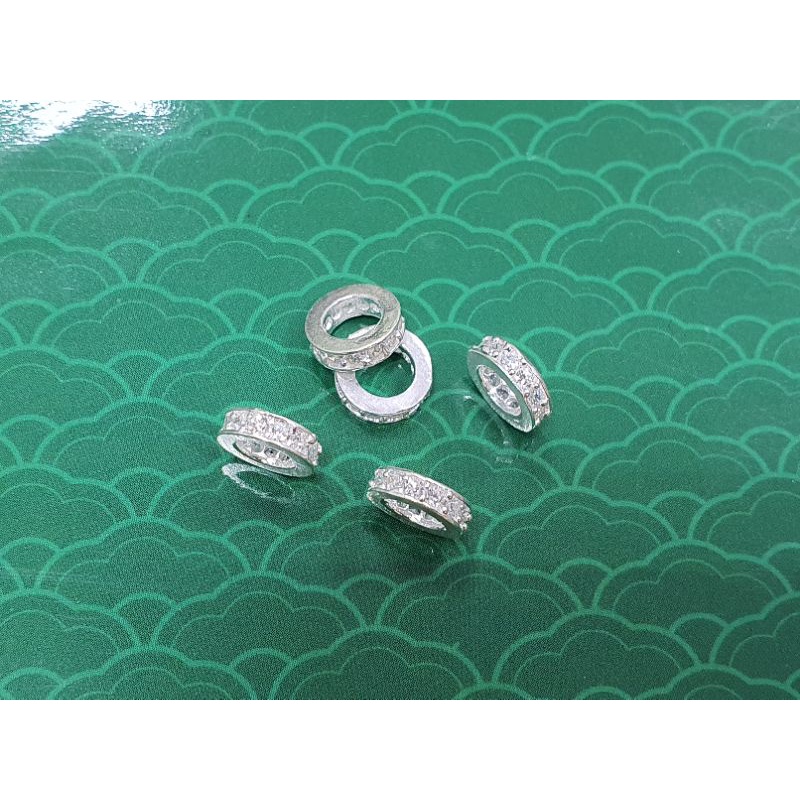 Charm bạc 925 chặn hoa đính đá