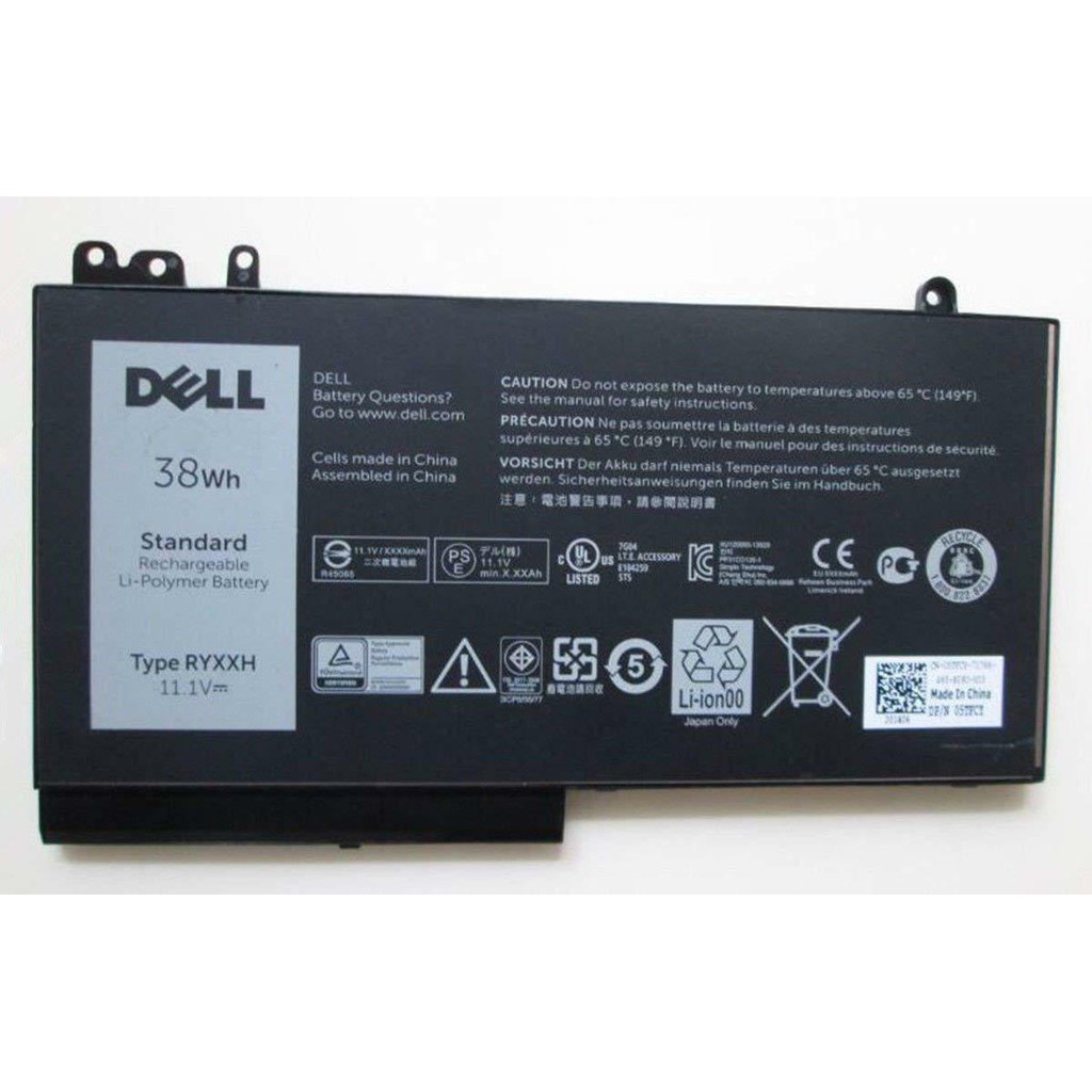 Pin Laptop Dell Latitude 12 5000 E5450 E5550 E5250 09P4D2  Dell Latitude 11 (3150, 3160) Series Mã Pin RYXXH Loại 38WH