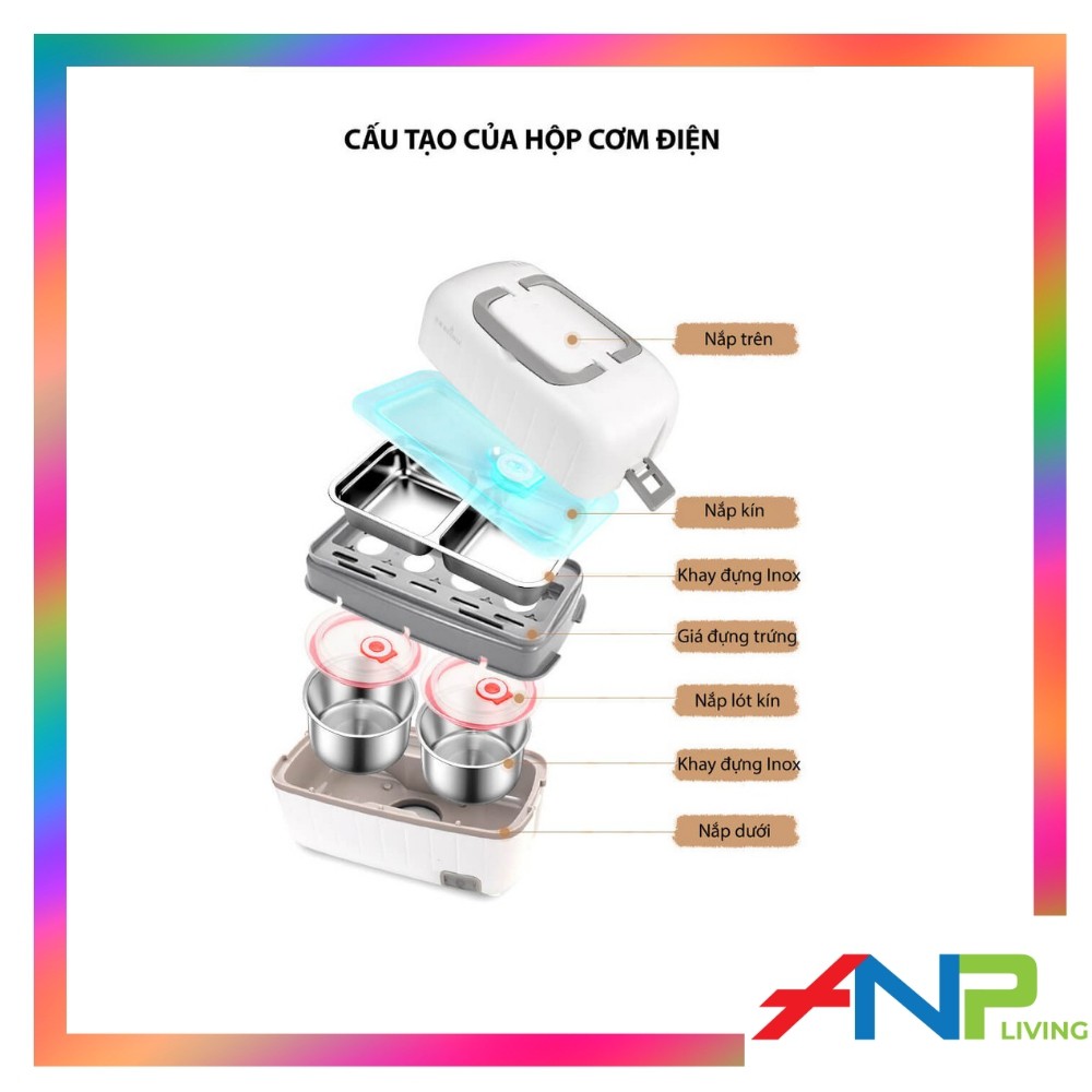 Hộp đựng cơm cắm điện cao cấp UNIE UV (300W - 1,2L)  - Hàng Chính Hãng | BigBuy360 - bigbuy360.vn
