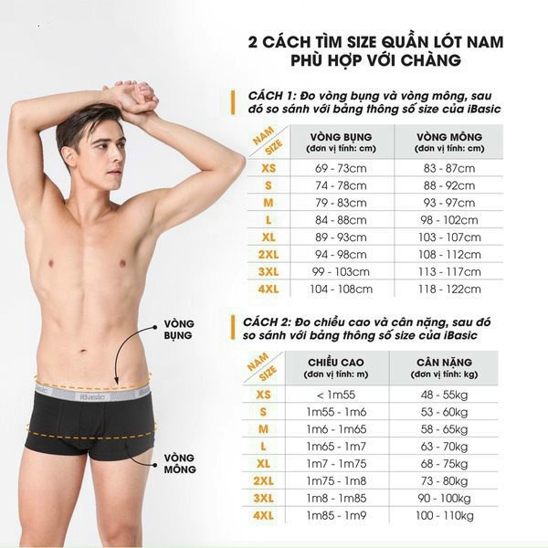 Sét 5_10 Quần lót nam lạnh Menlive lưng bản nhỏ 2.5cm