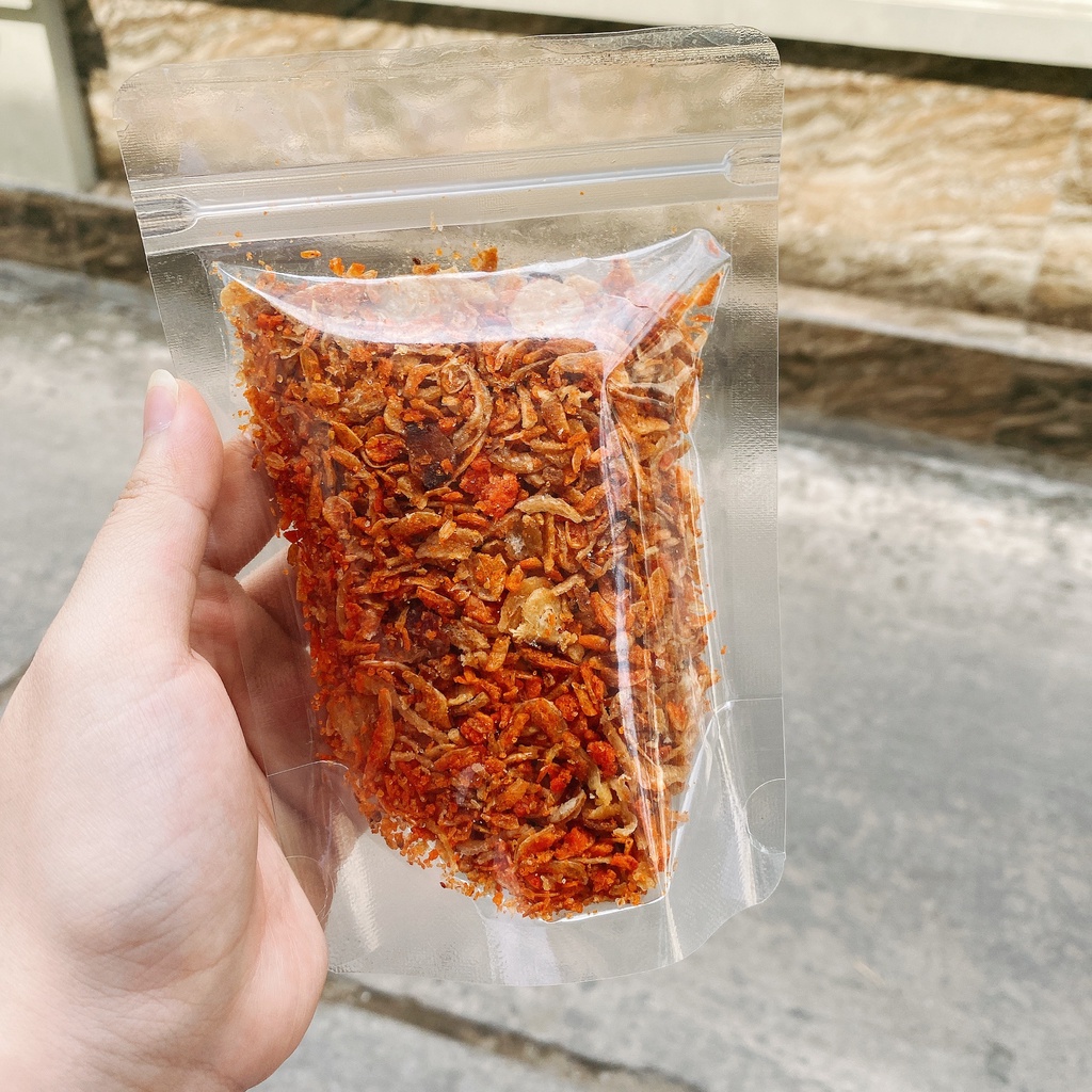 [100g &amp; 250g] Muối tôm hành phi công thức độc quyền, vị mặn ngọt, không cay