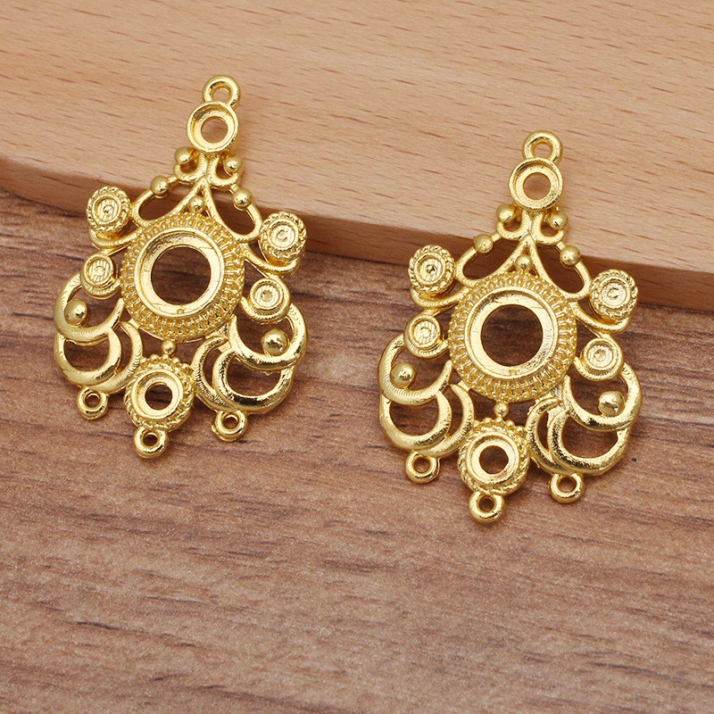 1 phiến treo đúc họa tiết hoa sen 27*40mm nguyên liệu làm trâm làm trang sức cổ trang