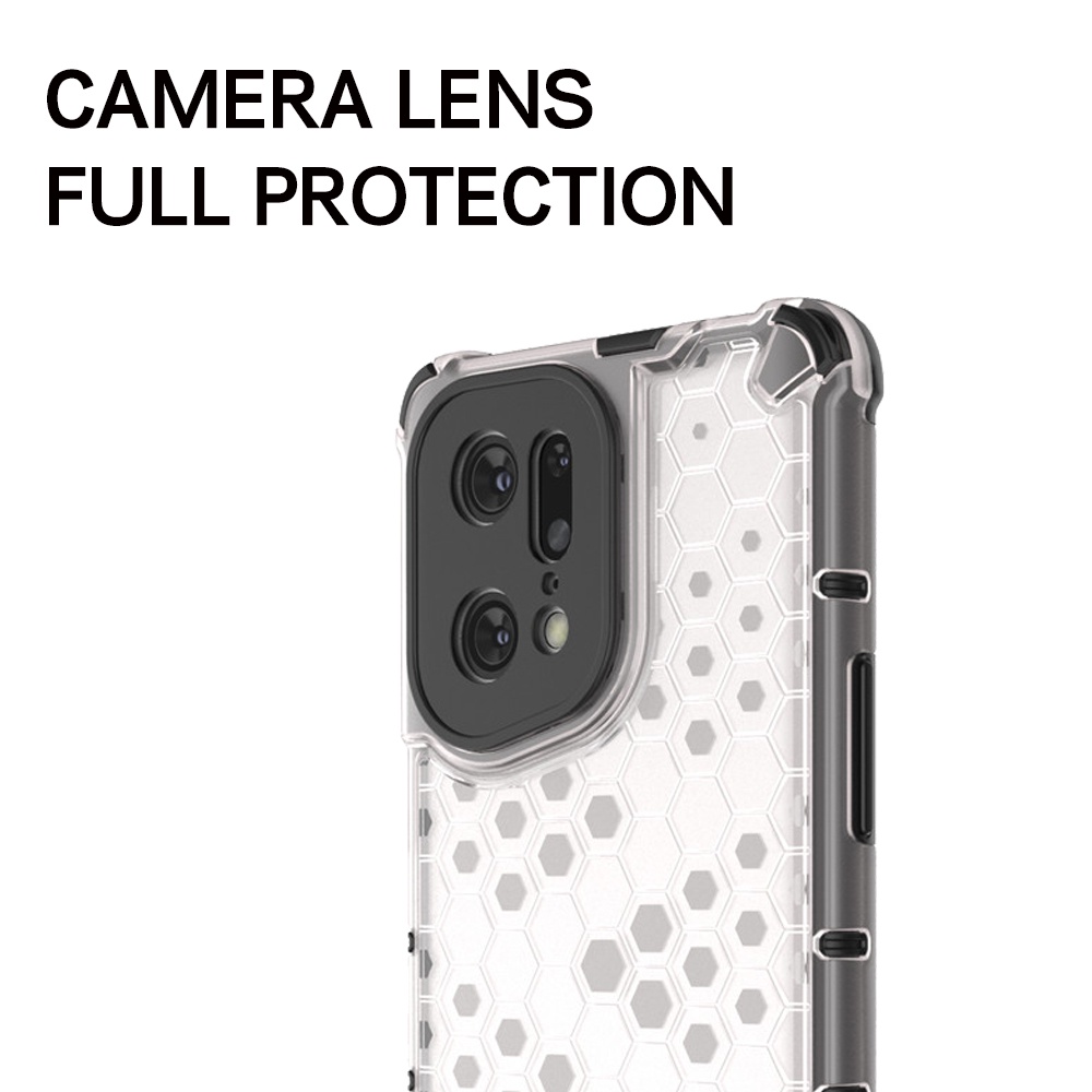 Ốp Điện Thoại Nhựa Cứng Trong Suốt Chống Sốc Họa Tiết Tổ Ong Cho OPPO Find X5 X3 X2 Pro Neo Lite