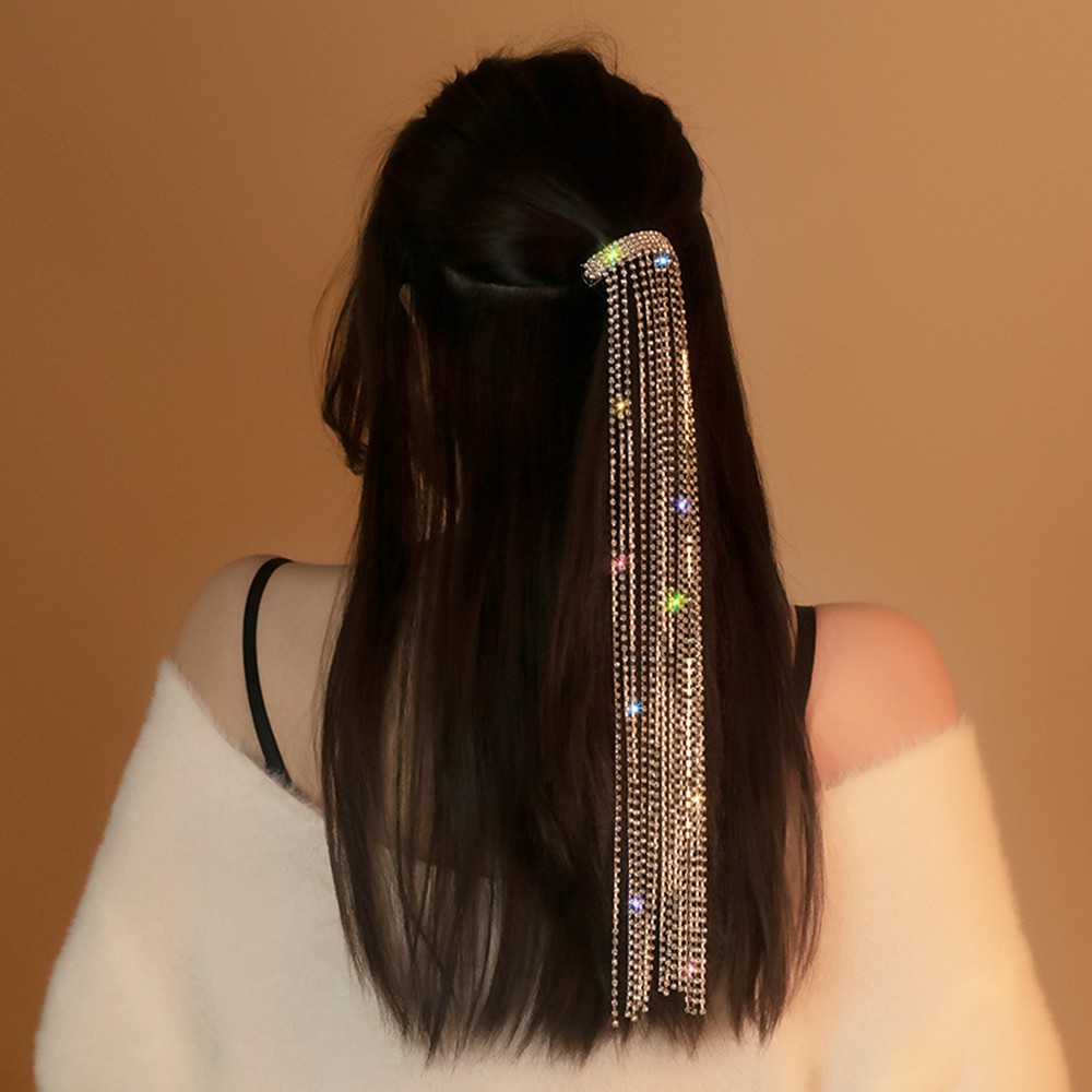 Kẹp tóc đuôi ngựa đính đá thời trang cho nữ