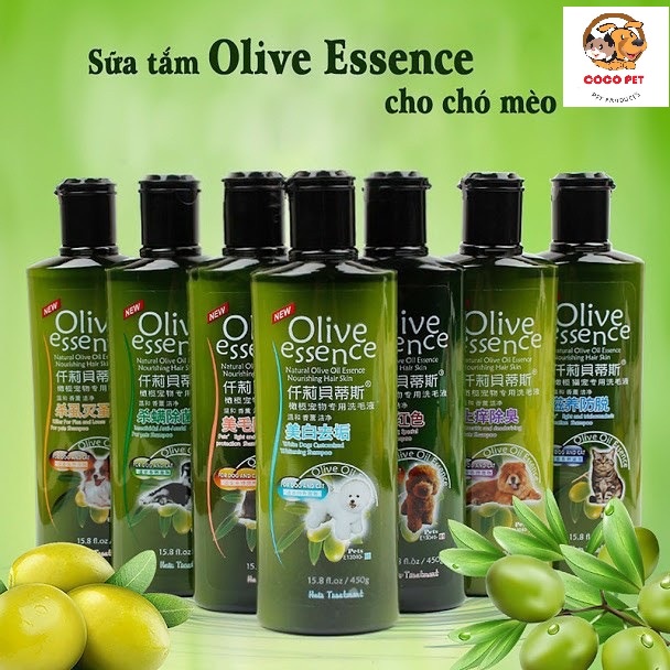 Sữa Tắm Oliver Essence 450ml Cho Chó Mèo - Giúp Dưỡng Lông Khử Mùi Hôi Chó Mèo