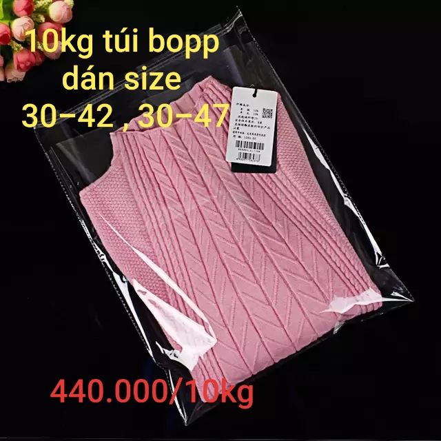 Túi bopp dán miệng size yêu cầu compo 10kg