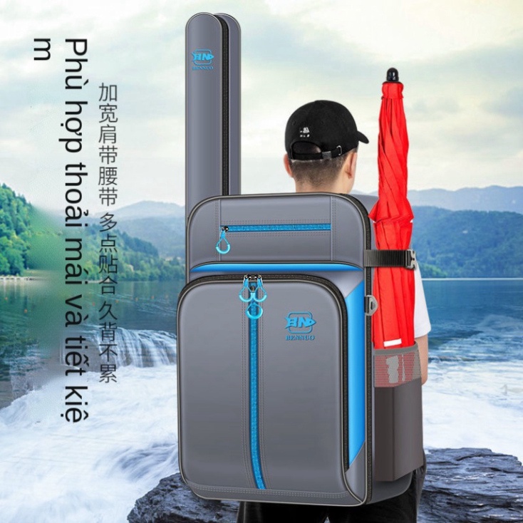 Sale lớn sale Túi đeo vai ghế câu cá đựng đồ ba lô lớn cần chống nước bảo vệ cực đi biển công suất - uy tín - tri ân quý
