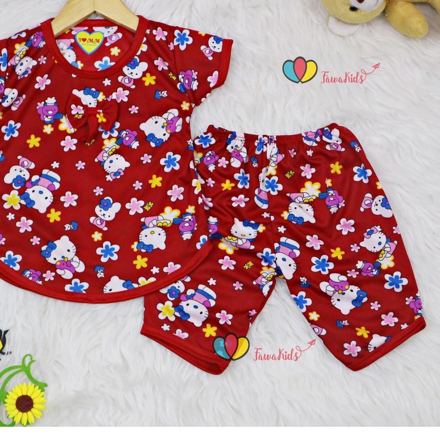 Bộ Quần Áo Hello Kitty 10.10 Xinh Xắn Cho Bé 0-12 Tháng Tuổi