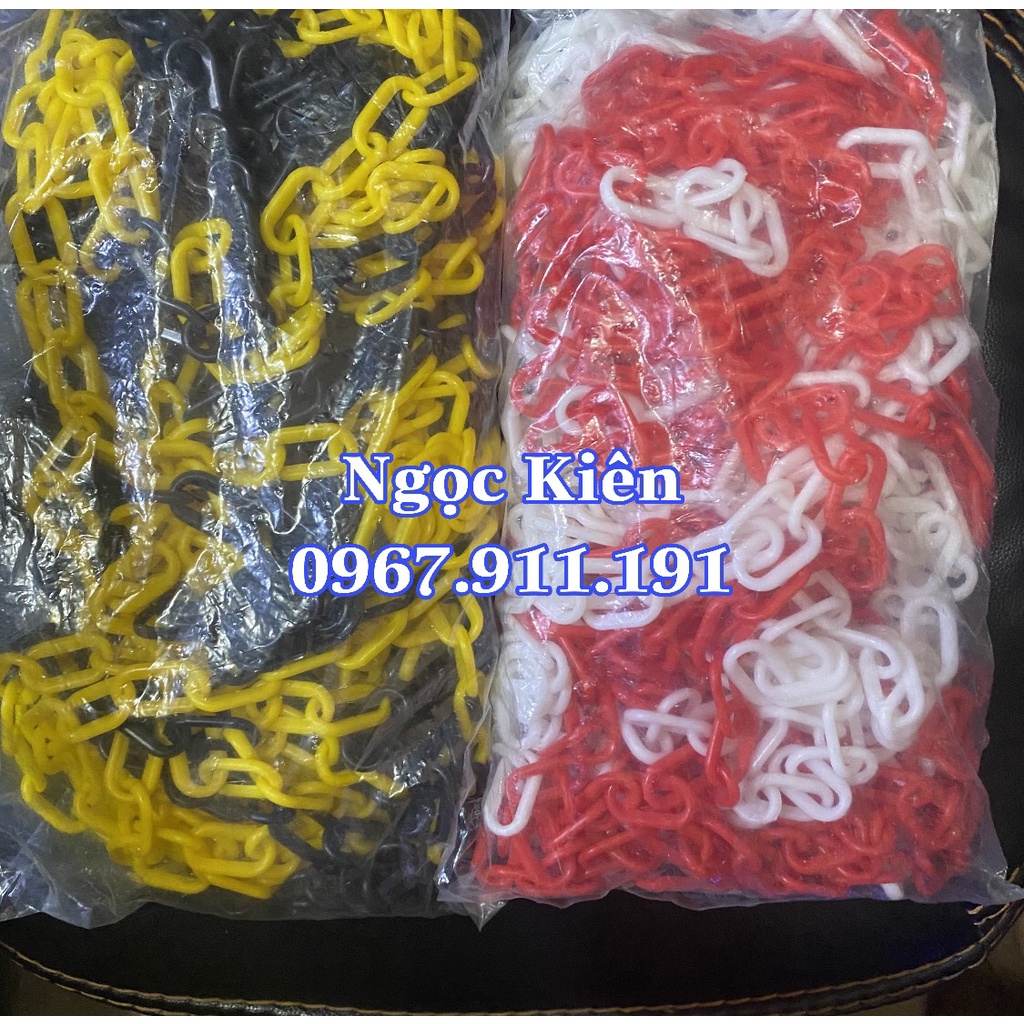 DÂY XÍCH NHỰA PHI 6,DÂY XÍCH NHỰA PHÂN LUỒNG GIAO THÔNG MÀU VÀNG ĐEN