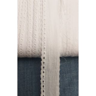 Ren thô viền màu trắng bản 2.5cm