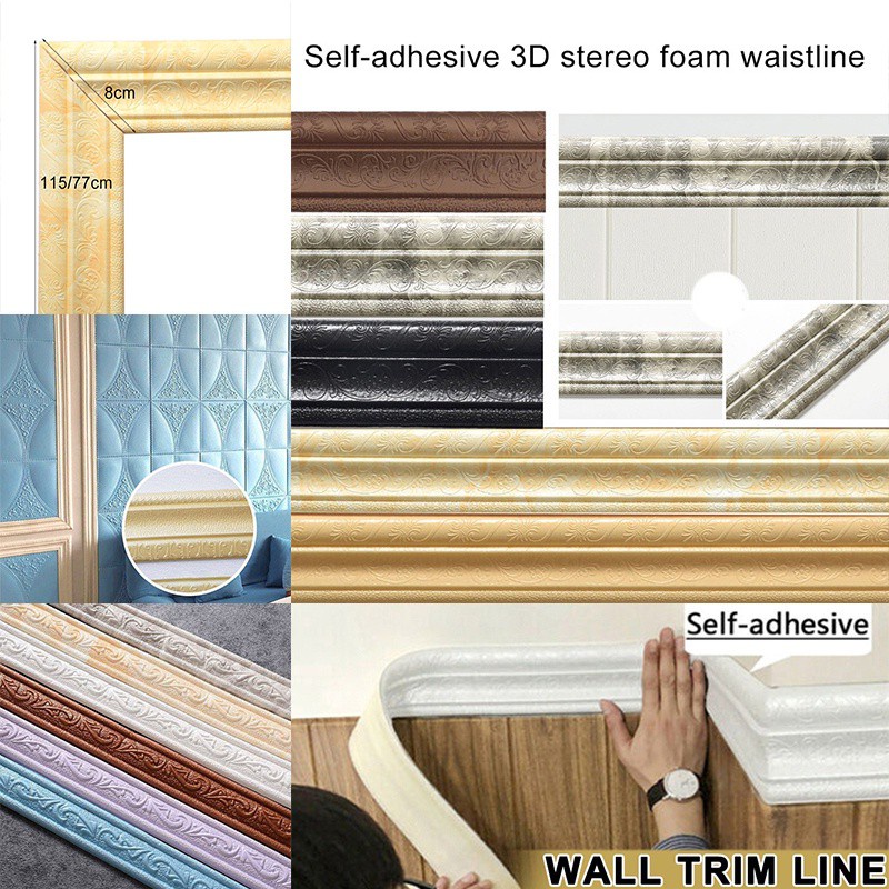 PhàO Chỉ XốP, ViềN XốP DáN TườNg 3d Khổ LớN NhấT 230 X 4.5cm Giá GốC