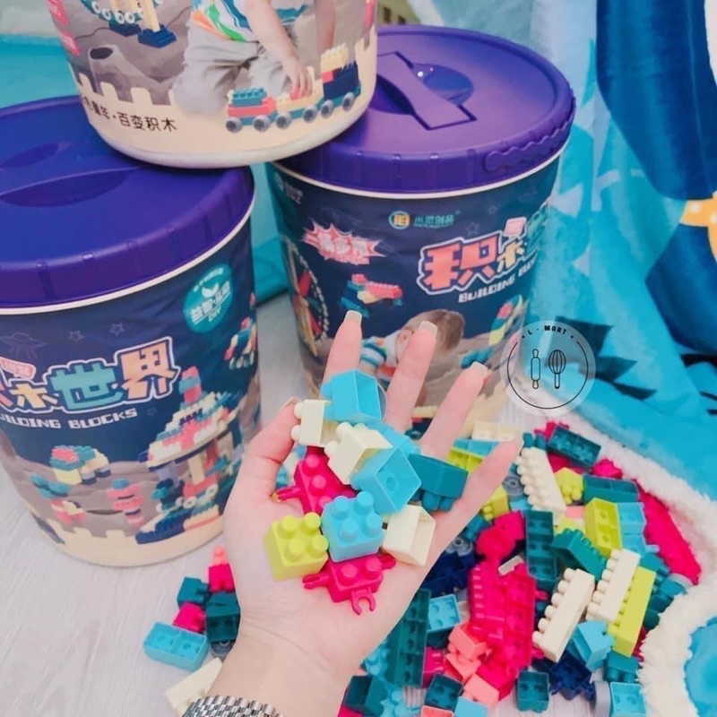 Đồ Chơi LeGo 198 Chi Tiết Siêu Rẻ, Xô Đồ Chơi Lắp Ráp Cho Trẻ Em