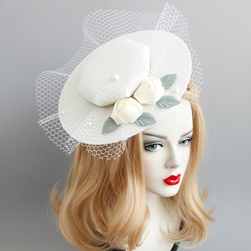 Mũ Lưới Đính Mạng Che Mặt Phong Cách Retro Cho Nữ