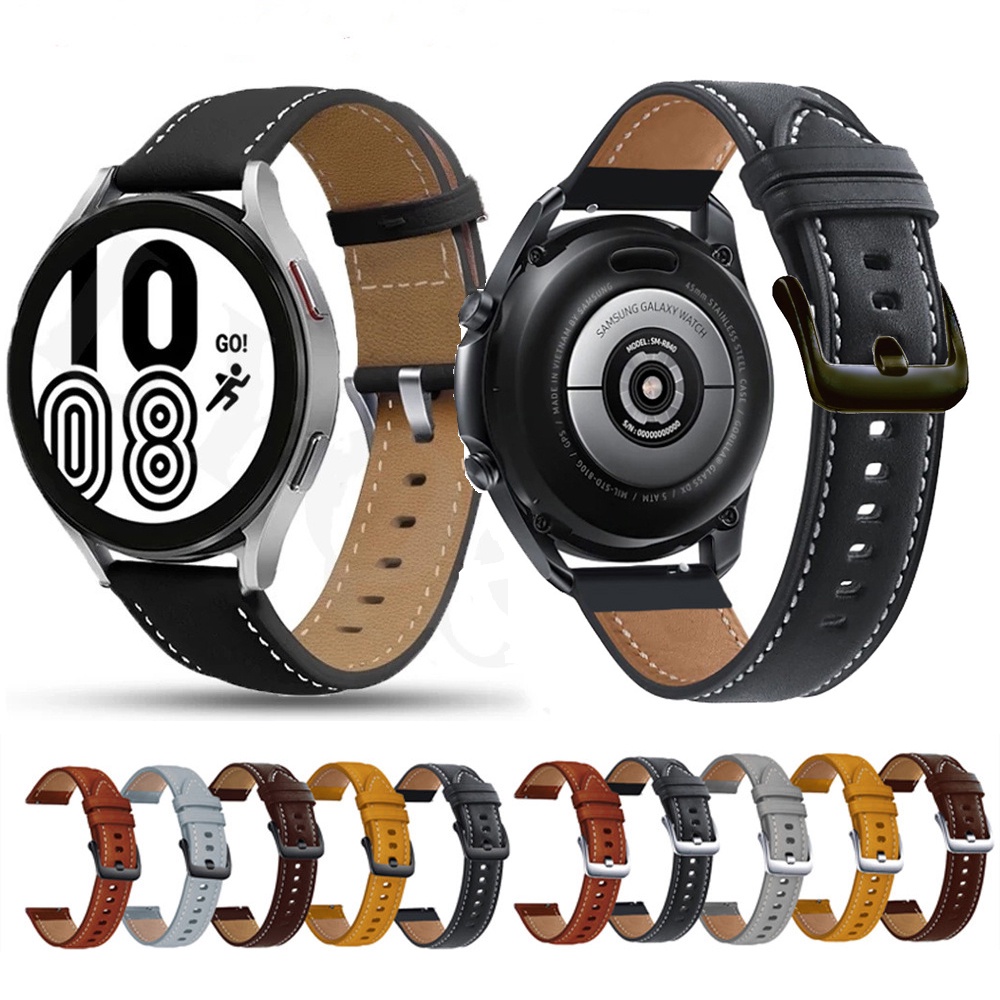 Dây Đeo Bằng Da Thật 20mm Cho Đồng Hồ Thông Minh Samsung Galaxy Watch 4 Classic 42mm 46mm/Galaxy Watch 4 40mm 44mm