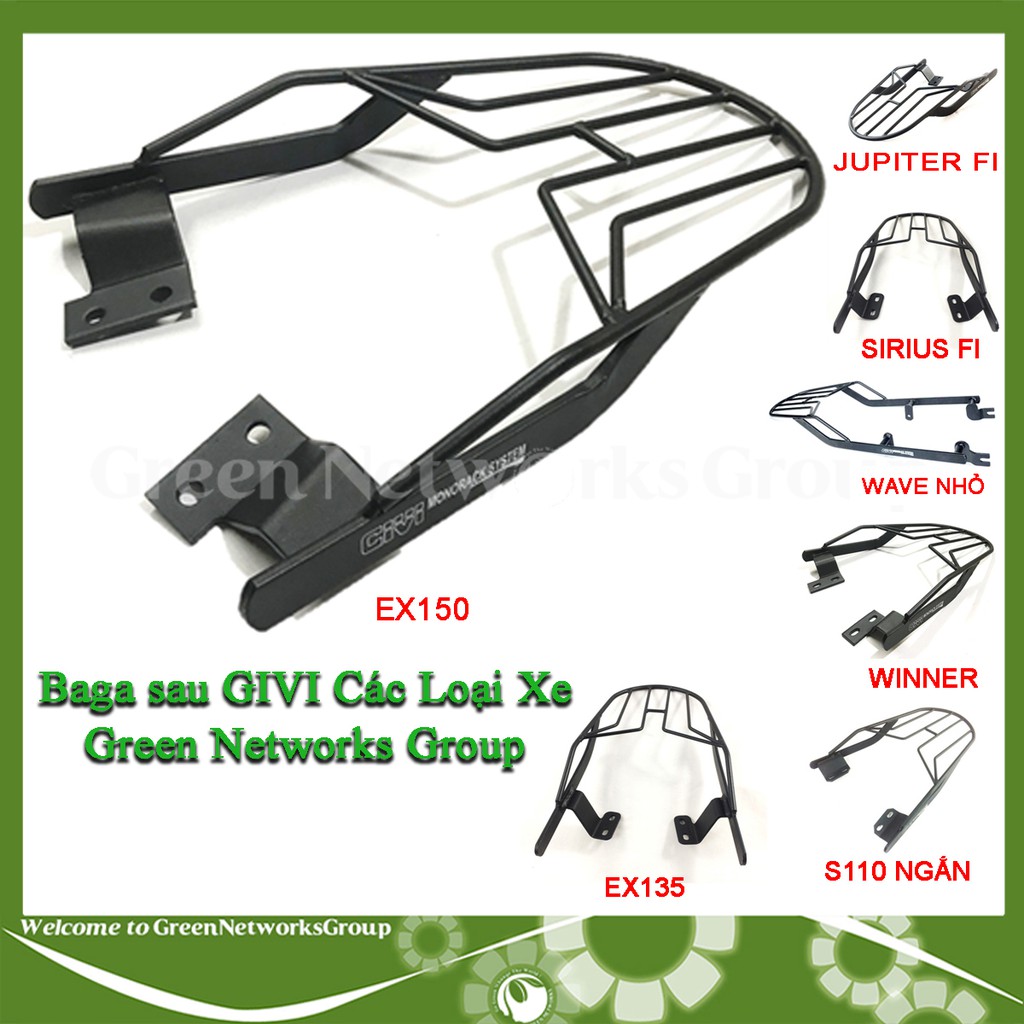 Baga sau GIVI dành cho xe Winner 150 , Exciter 150 , Exciter 135 , Wave S110 110 ,Jupiter Fi , Sirius Fi Greennetworks