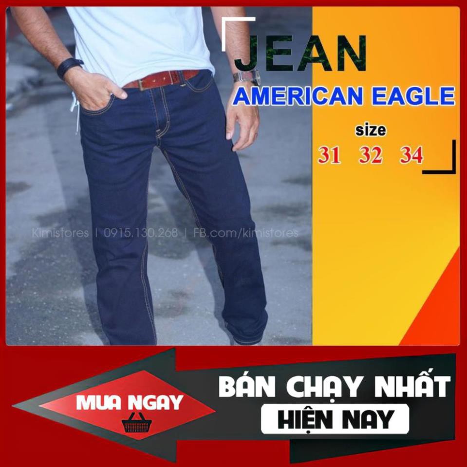 Quần Jeans nam American Eagle ống đứng, dáng suông, co giãn nhẹ. Hàng xịn Made in Cambodia