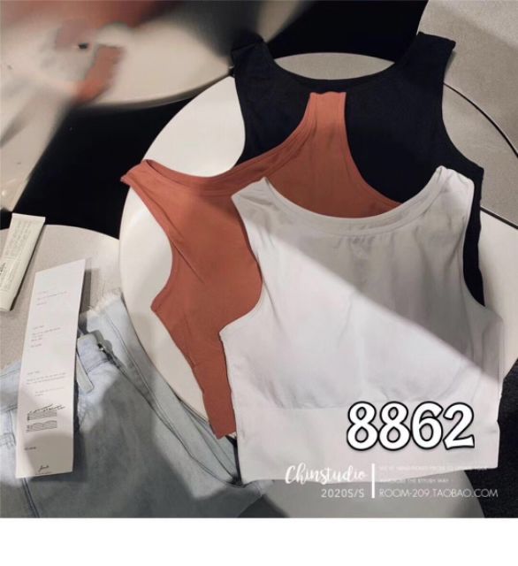 Áo lót nữ Bra Croptop 8862 tập gym yoga thể thao thời trang ba màu