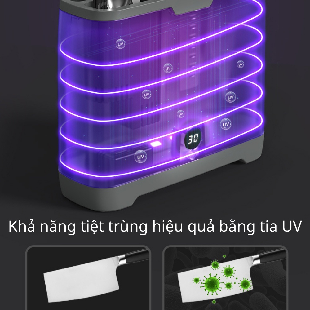 Máy khử khuẩn Tiệt Trùng dao thớt 80W Nenon  FREESHIP  diệt 99% vi khuẩn gây hại bằng tia UV - Bảo Hành 12 Tháng