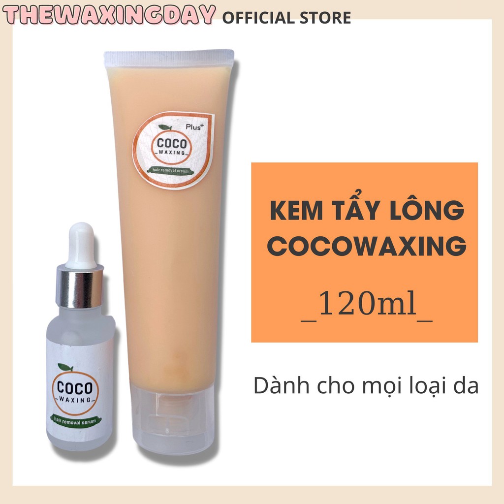 Kem Tẩy Triệt Lông Toàn Thân Cocowaxing 120ml + Serum Triệt Lông 20ml