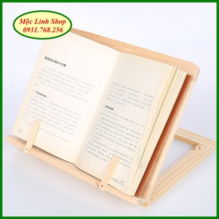 Giá đỡ sách để bàn, giá đỡ laptop xếp gọn bằng gỗ