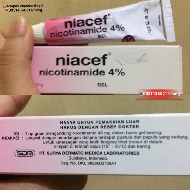 Gel Niacinamide 4% Gel Niacef 4% chống lão hoá, cải thiện lỗ chân lông | BigBuy360 - bigbuy360.vn