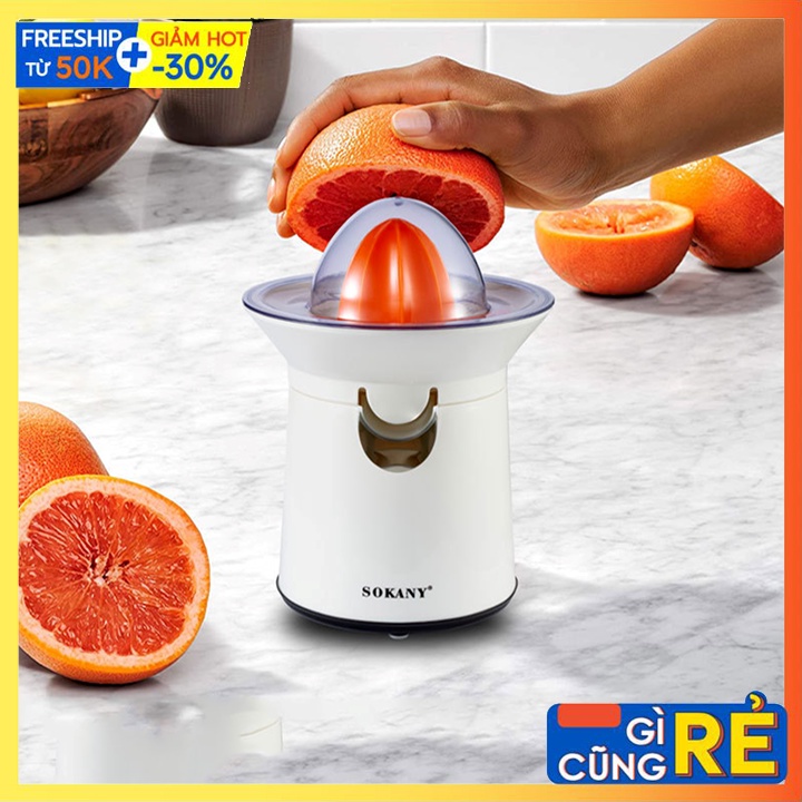 Máy vắt cam Sokany, dụng cụ ép cam tự động 2 chiều lọc hạt Chính hãng [BH 12 Tháng]