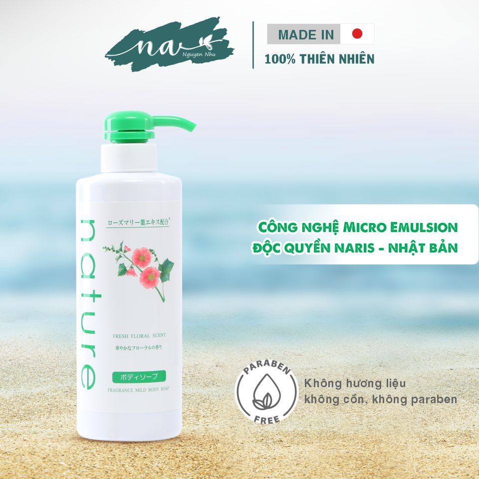 Sữa tắm Naris Nature hương hoa tự nhiên 500ml