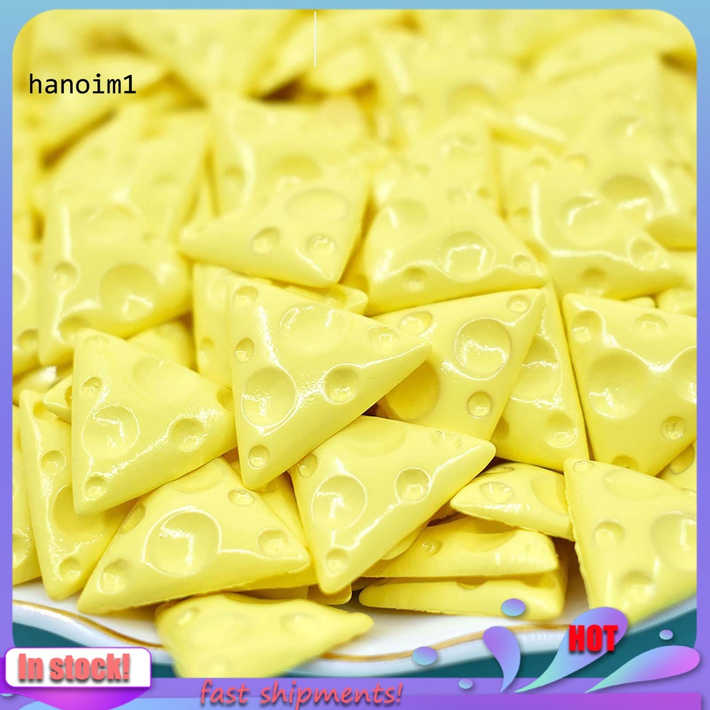 Set 5 Lát Phô Mai Hình Tam Giác Mini Bằng Nhựa Resin Dùng Làm Đạo Cụ Chụp Ảnh Diy