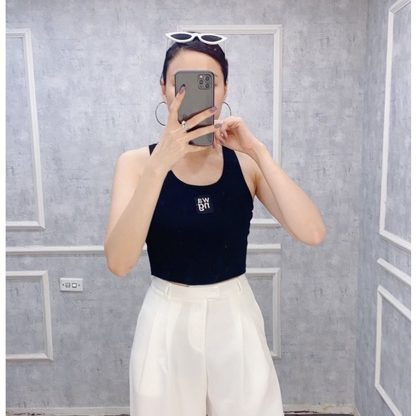 [Mã FAMAYWA giảm 10K đơn 50K] Áo Croptop cọc tay TS thêu wang | BigBuy360 - bigbuy360.vn